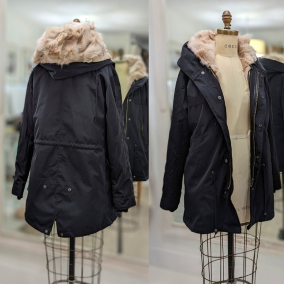 Fox Fur Lined Rain Coat - Picture 7 of 10